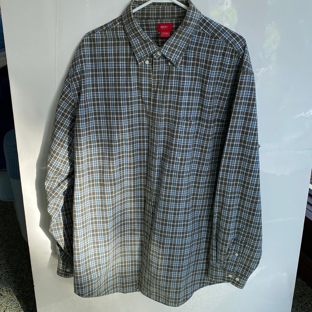 Men shirt/jacket size XL, LIKE NEW, button down collar front pocket 100% cotton